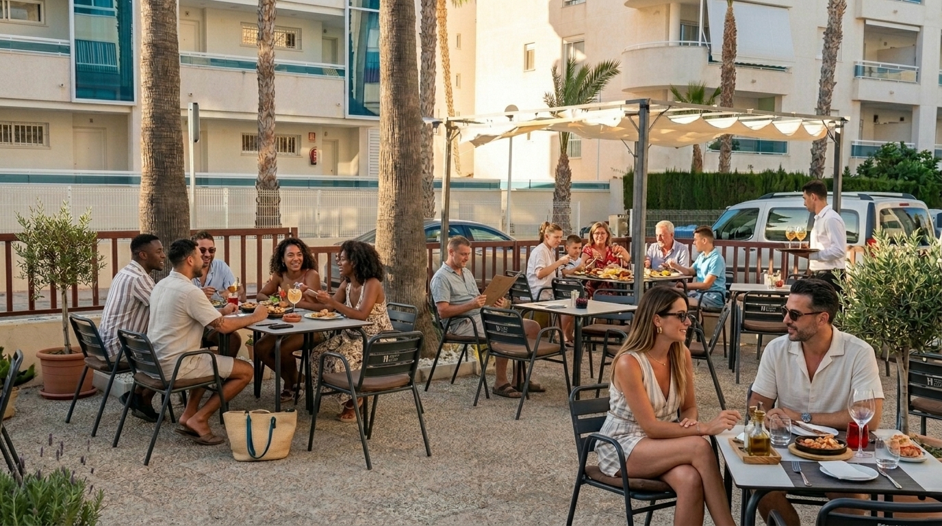 Terraza del restaurante – Bar Los Musicos Albir